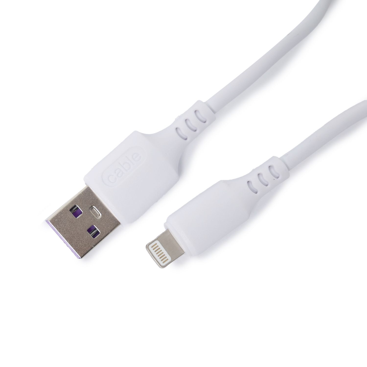 USB кабель ё 8 pin 1м Белый - фото 1