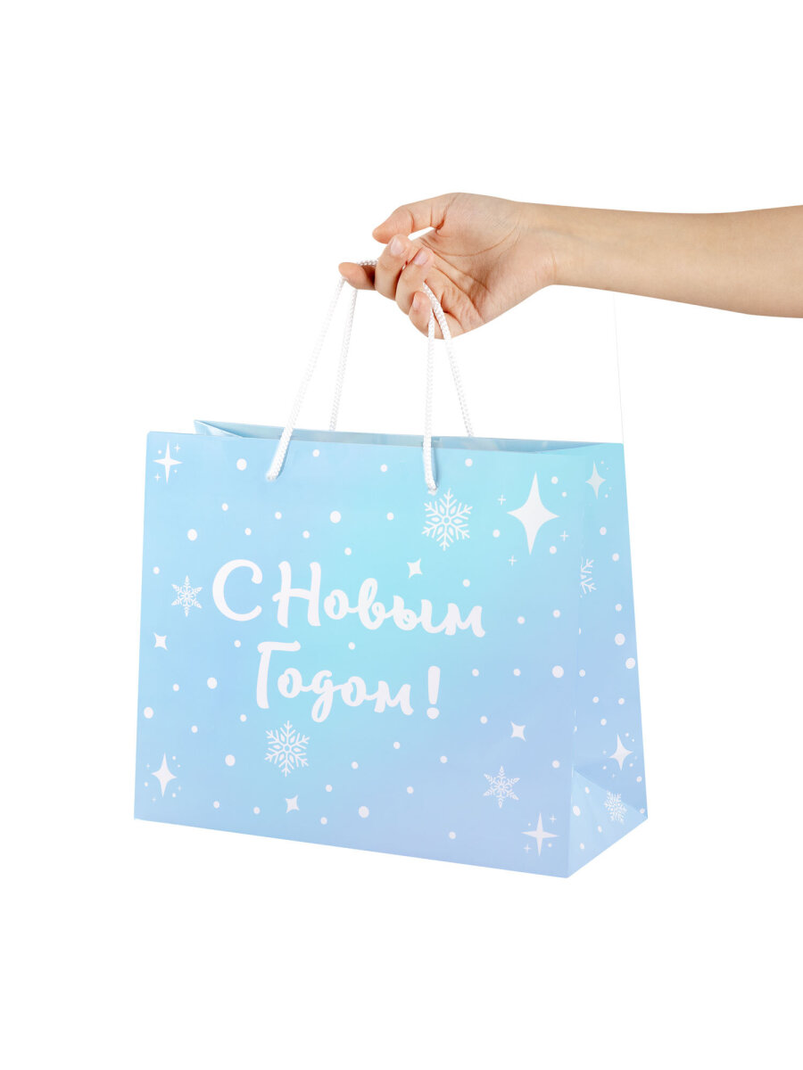 Пакет подарочный новогодний Золотая сказка пакетики для подарков и сладостей набор 4 штуки - фото 8