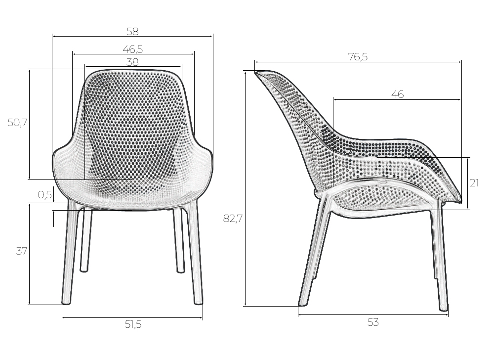 Стул DOBRIN LONZO 4 шт. - фото 9