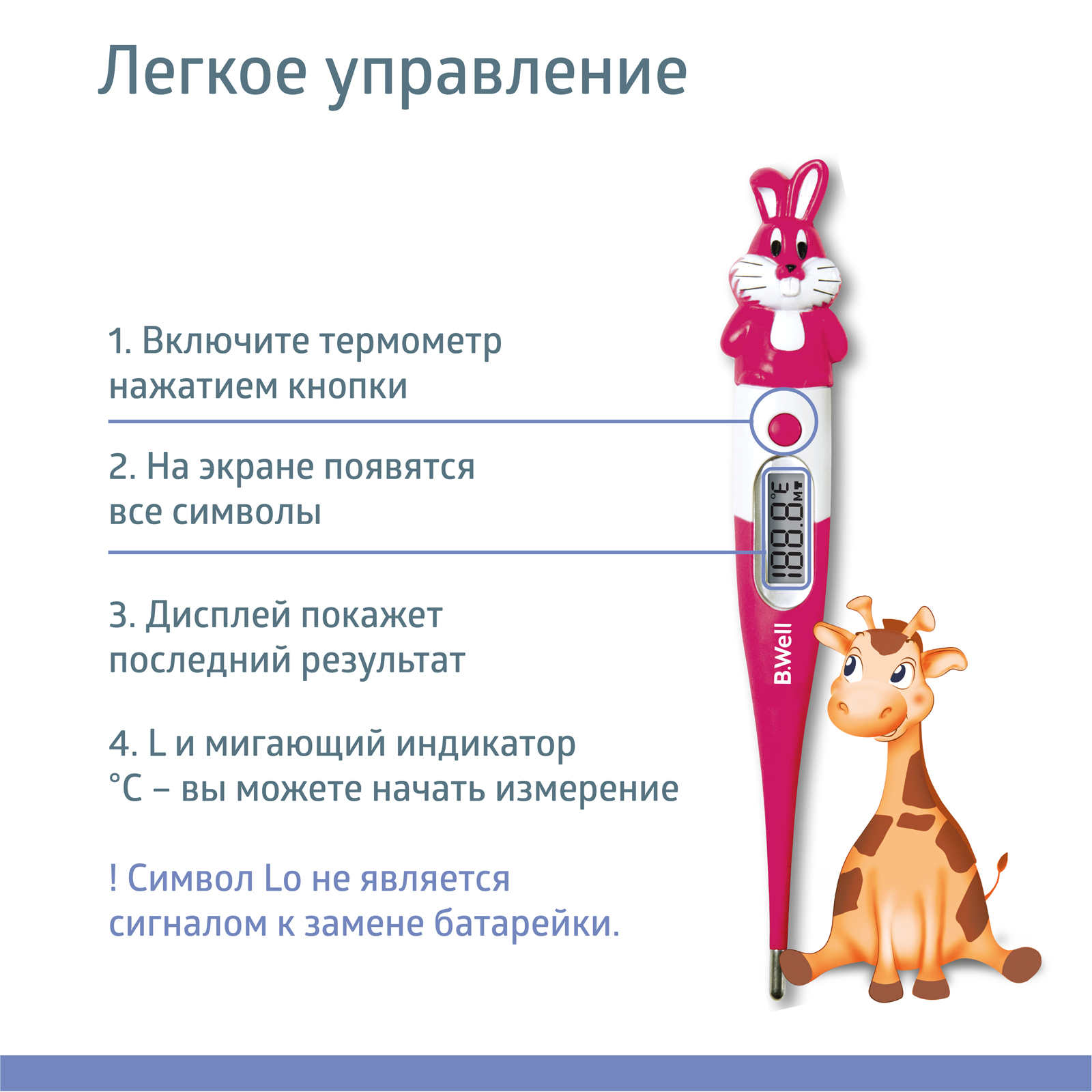Термометр электронный B.Well - фото 6