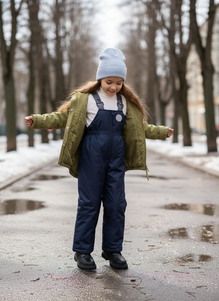 Полукомбинезон Arctic kids 60-013 т.синий - фото 4