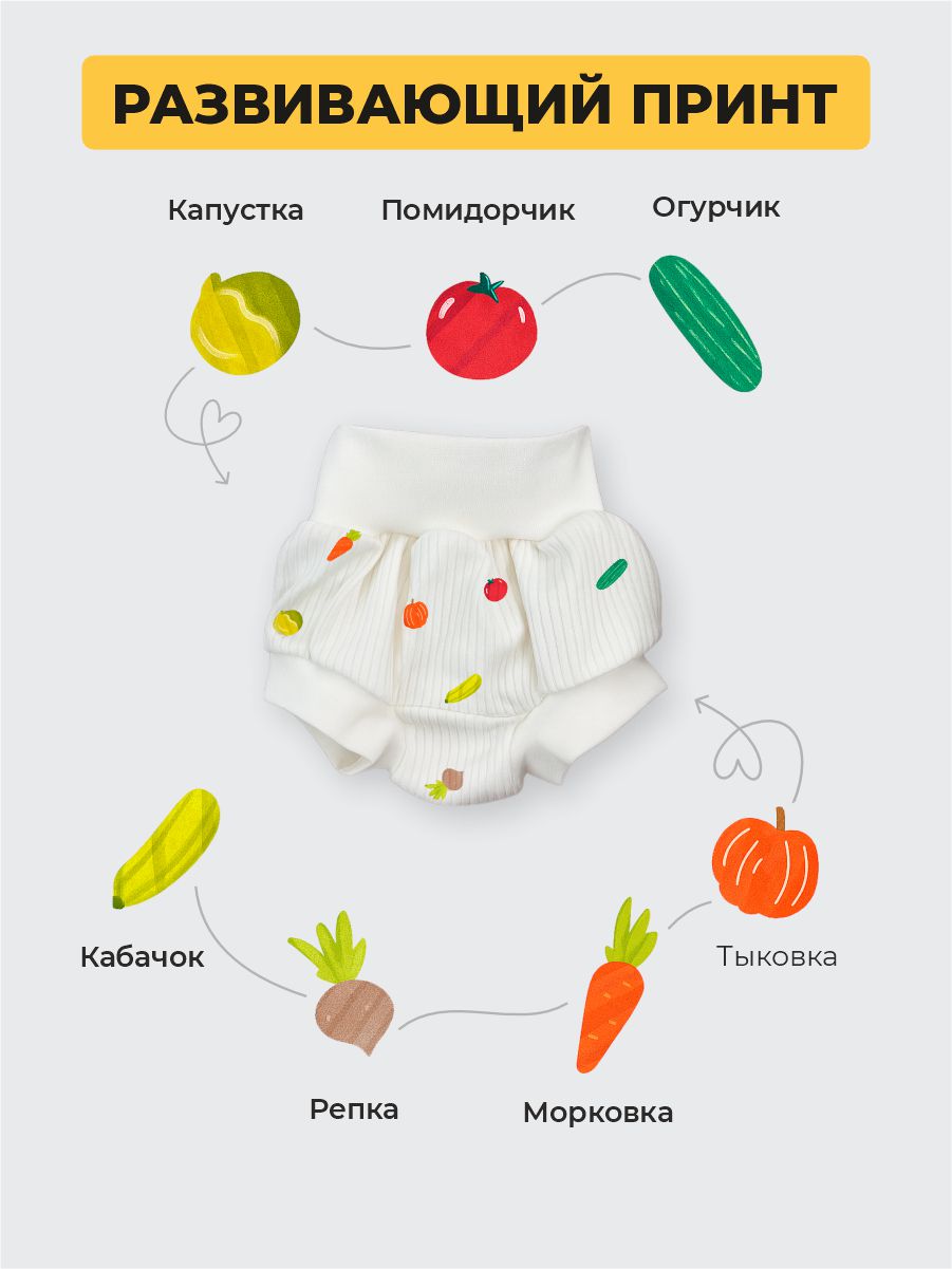 Трусы 3 шт ШВЕЙНЫЕ ИСТОРИИ трусыовощи - фото 5