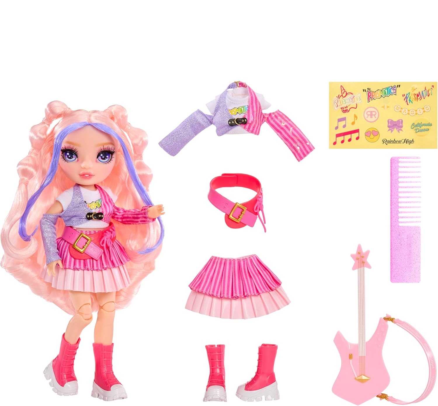 Кукла модельная Rainbow High Jr High Rockband Bella 565659-EUC - фото 2