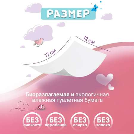 Влажная туалетная бумага FRESHLAND 8 упак. 72 шт.