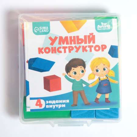 Конструктор Лесная мастерская Умный конструктор деревянный 14 дет.