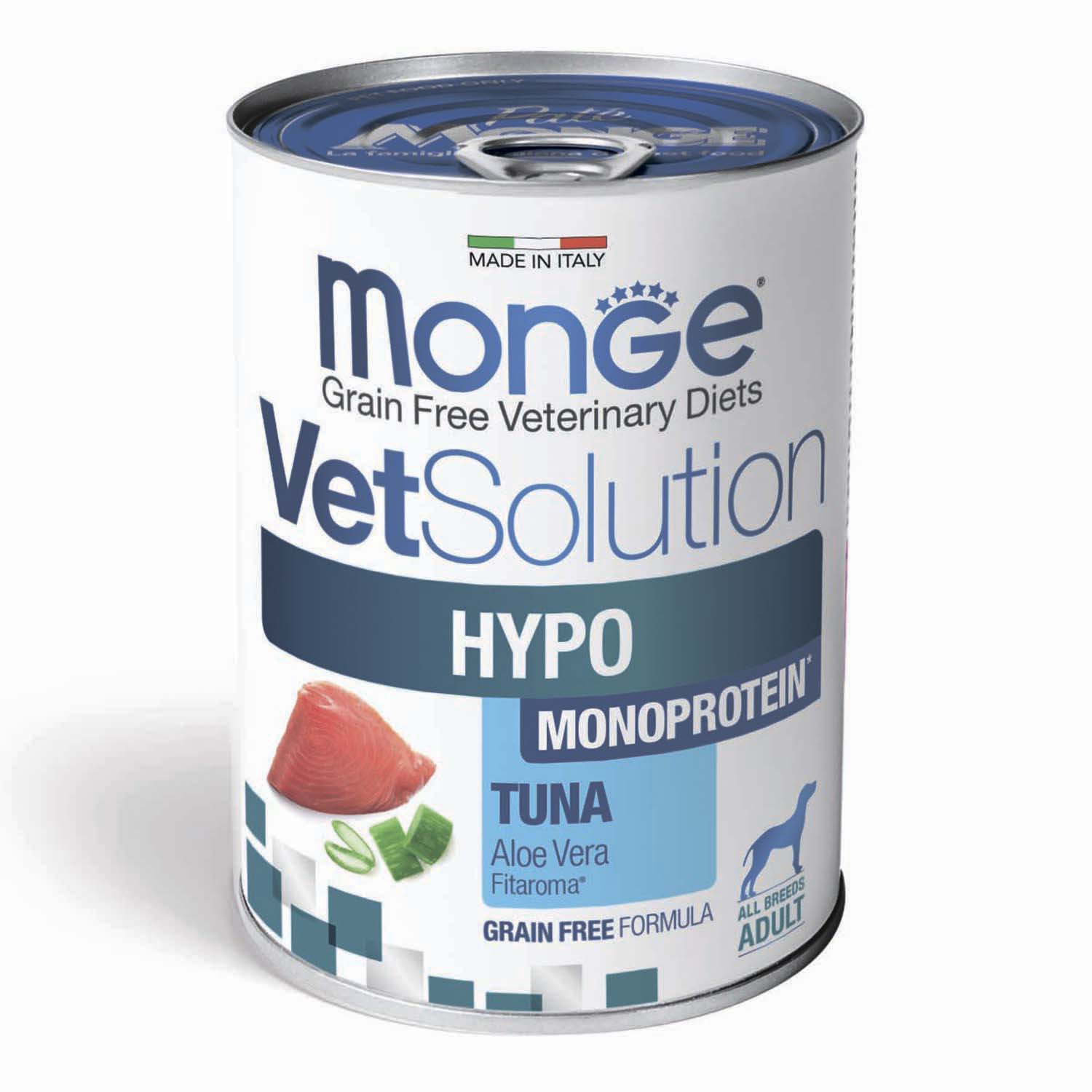 Корм для собак диетический MONGE VetSolution Dog Hypo Monoprotein для снижения пищевой непереносимости 400г - фото 1