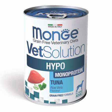 Корм для собак диетический MONGE VetSolution Dog Hypo Monoprotein для снижения пищевой непереносимости 400г