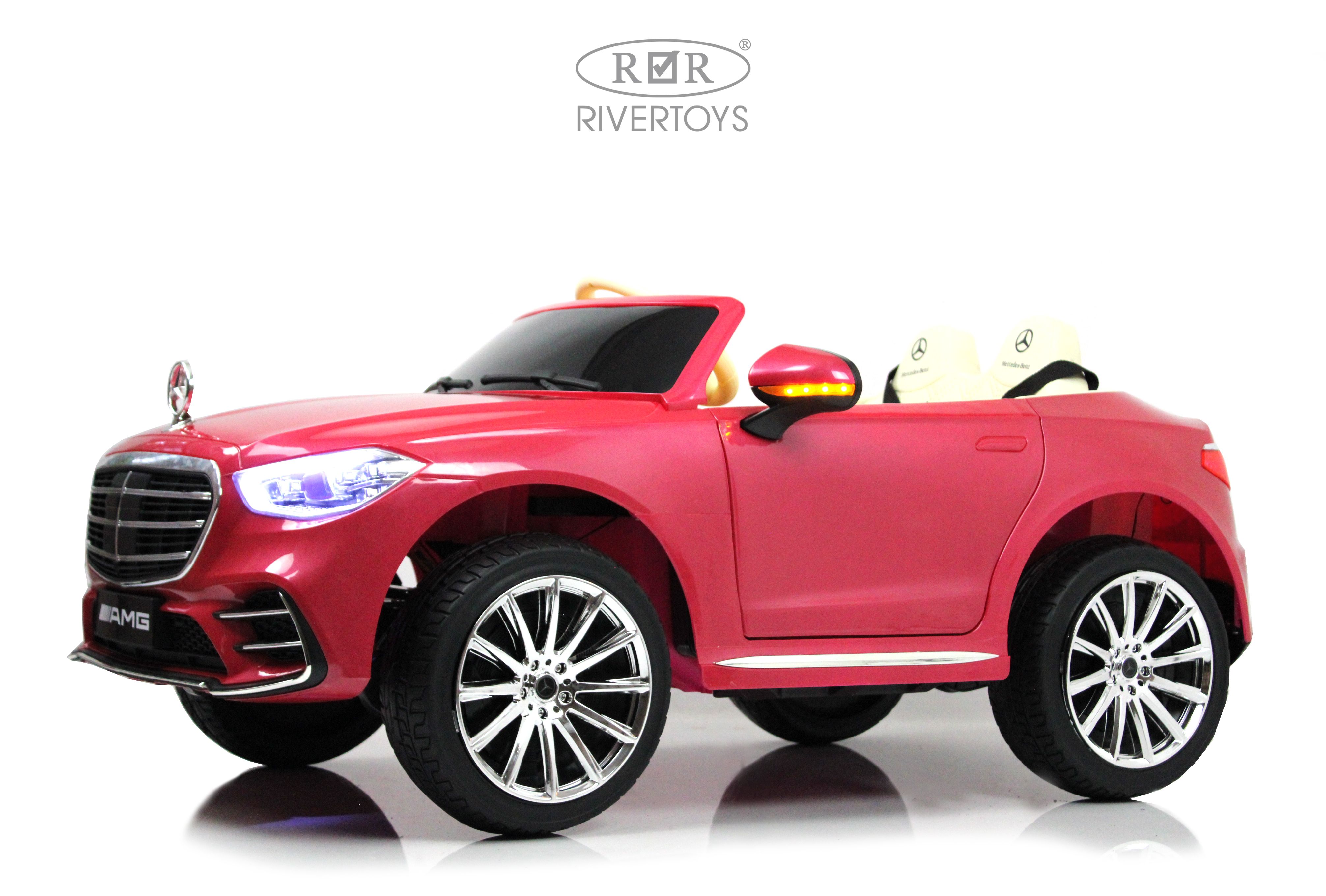 Электромобиль RIVERTOYS Mercedes М333БХ-PINK-GLANEC С пультом ДУ - фото 11