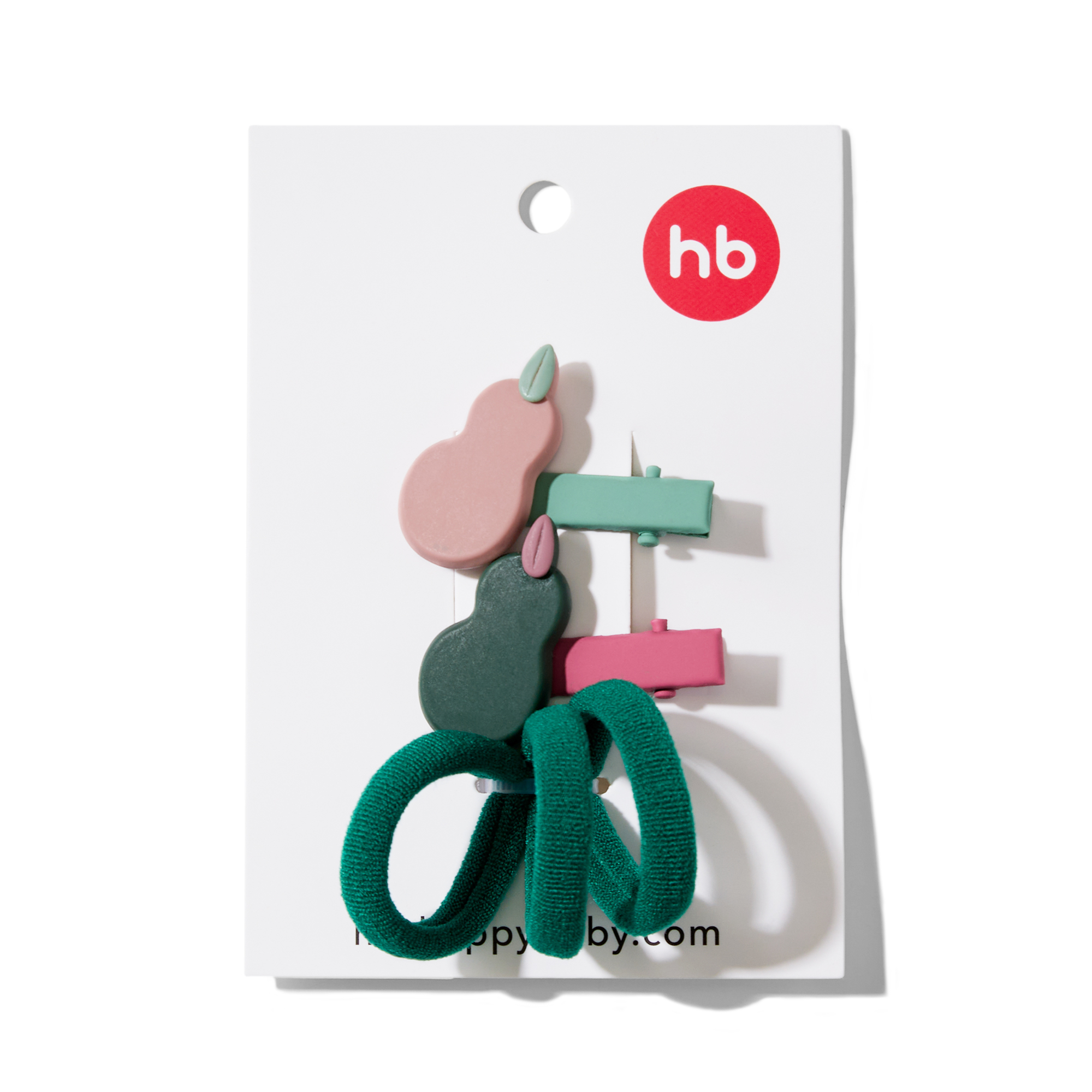 Набор заколок и резинок Happy Baby 5 шт зеленый 40061_green - фото 8