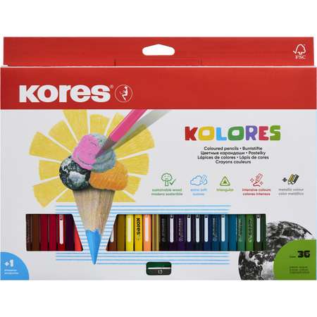 Карандаши цветные Kores 36 шт.