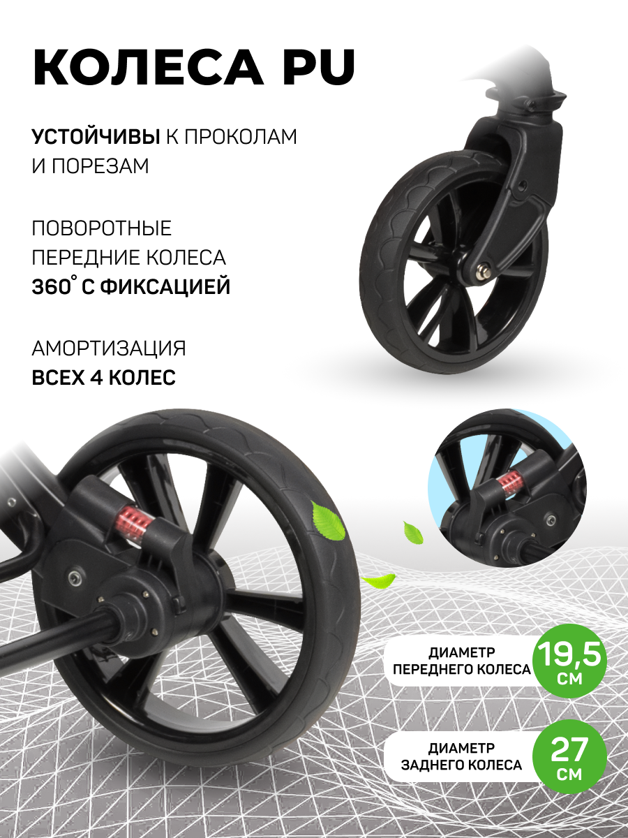 Коляска трансформер Aimile Spring коричневый - фото 6