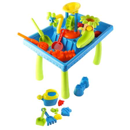 Стол для игр с песком и водой Hualian Toys Три водяные вертушки 56х38х59 см