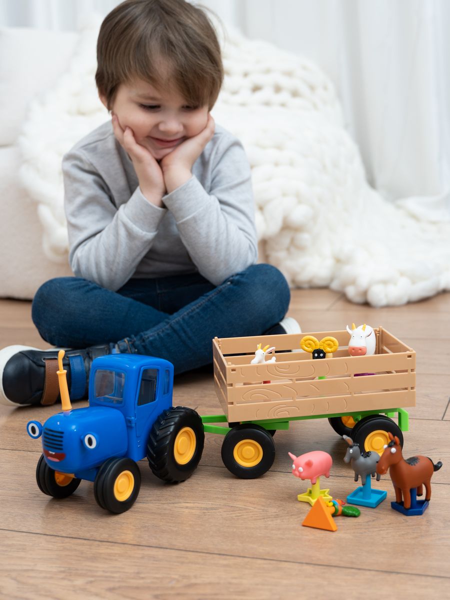 Игровой набор Super01 Синий трактор 123-4364239-2 - фото 9