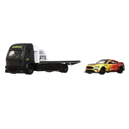 Машинка Hot Wheels премиальная с транспортером 23 Ford Mustang RTR Spec 5 HKF39