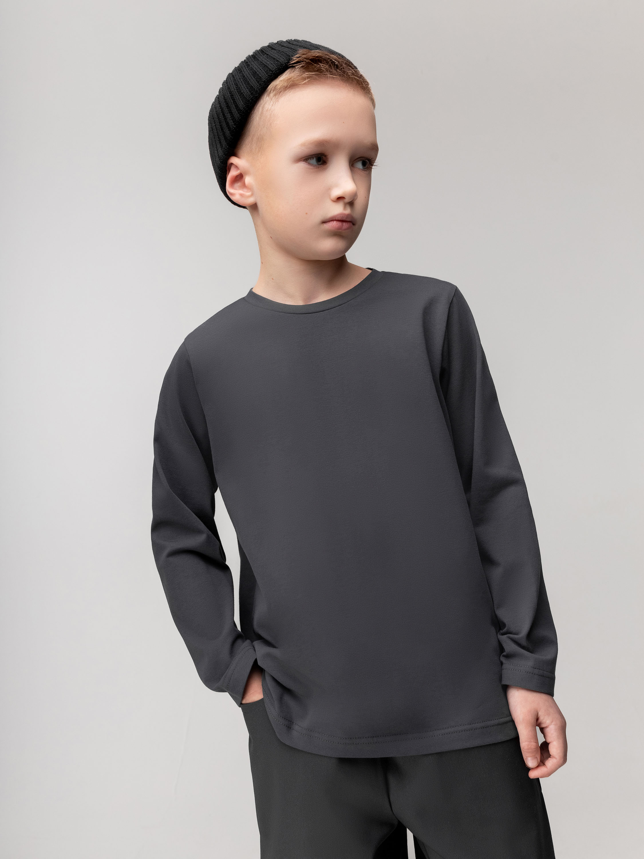 Лонгслив Bodo 7-289MU_темно-серый (салатовый) - фото 4