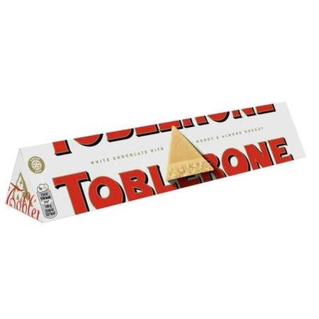 Шоколад белый Toblerone с медово-миндальной нугой 100г