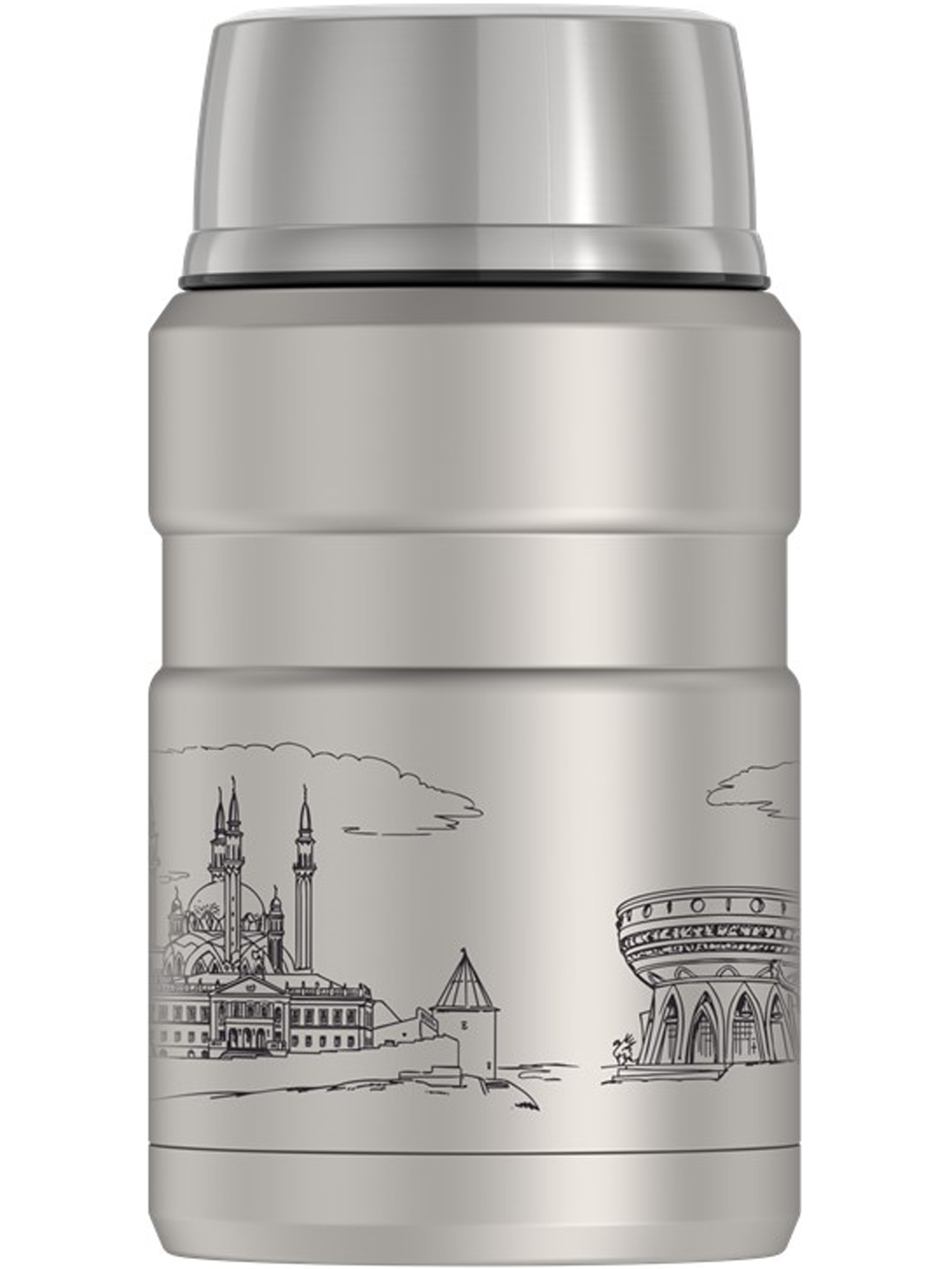 Термос для еды супа 710 мл с ложкой THERMOS ГОРОДА РОССИИ Казань – нержавеющая сталь герметичный тепло/холод 14/24 часа - фото 8