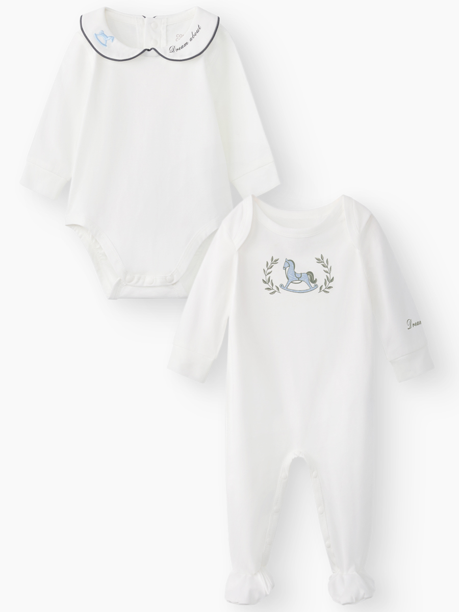 Боди и комбинезон Happy Baby 88629-0_milky-horse - фото 1