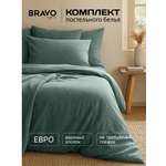 Комплект постельного белья BRAVO Organic хвоя евро 6 предм.