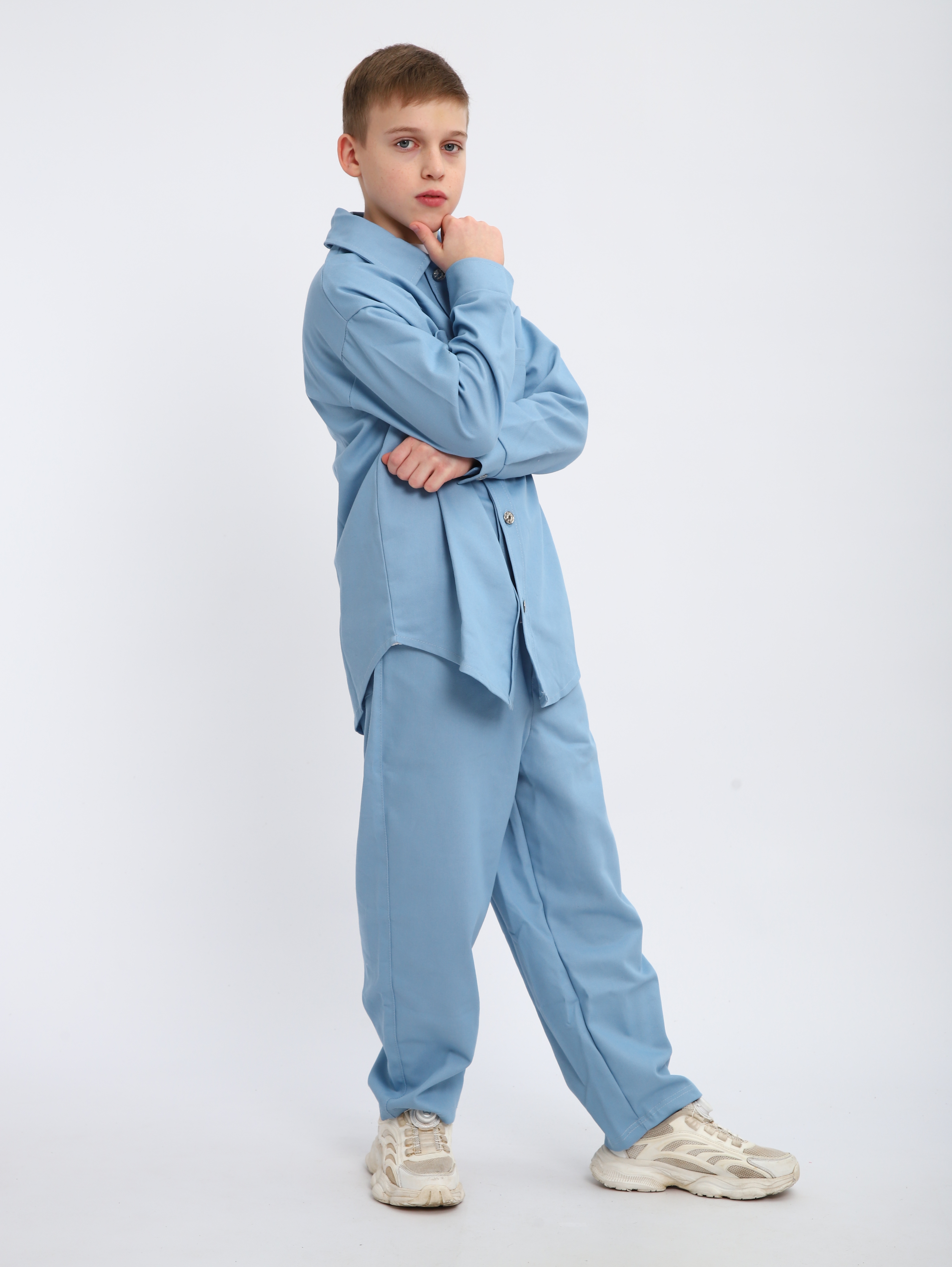 Костюм ЛАДОШКИ Комплект Деним голубой - фото 6