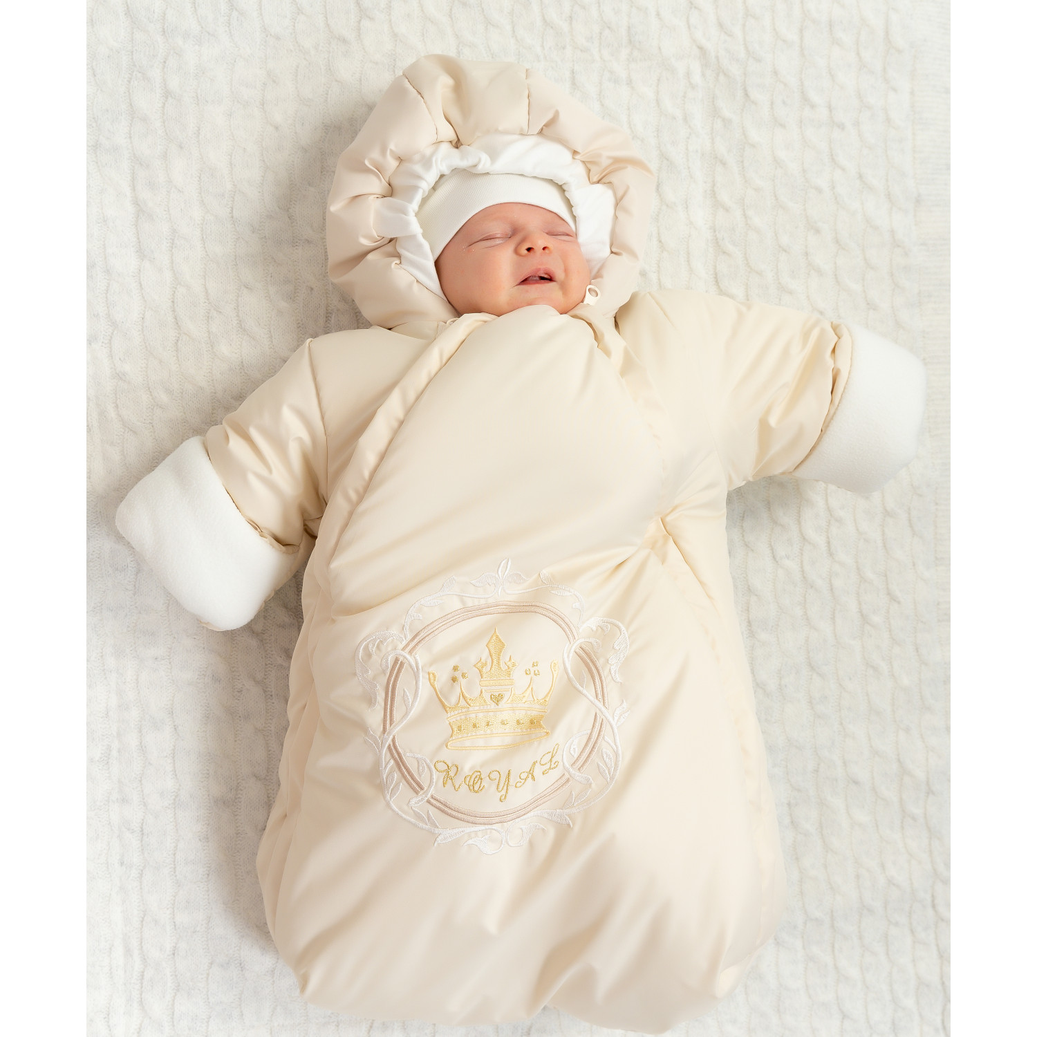 Конверт в коляску Осьминожка бежевый - фото 7