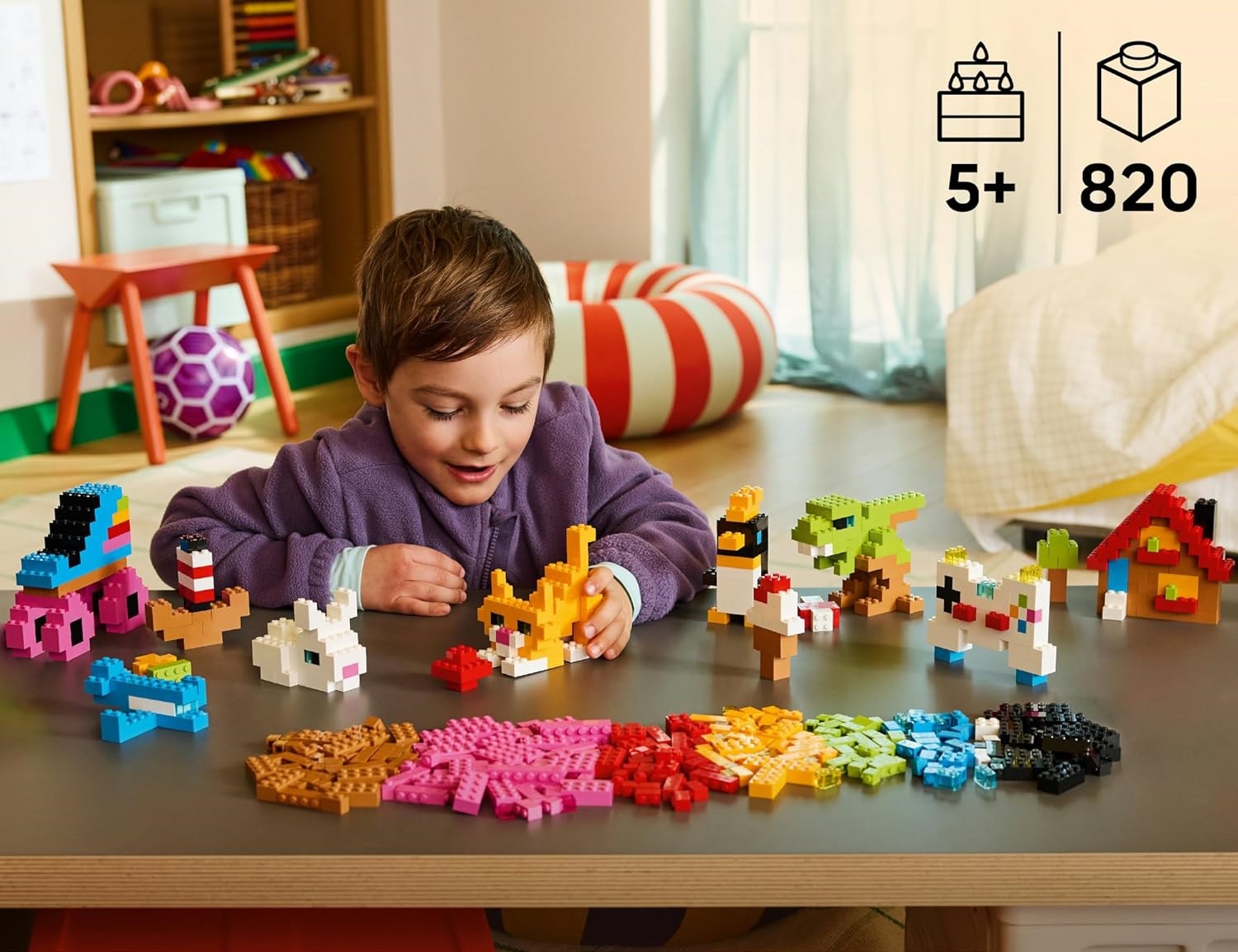 Конструктор LEGO Classic Креативные кирпичики 820 дет. - фото 4
