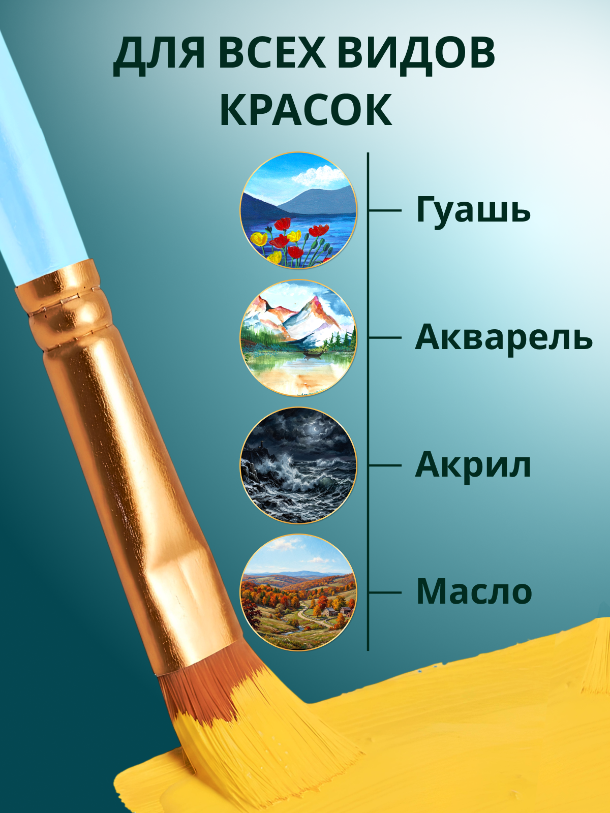 Кисть AXLER 10 шт. (синтетика) - фото 5