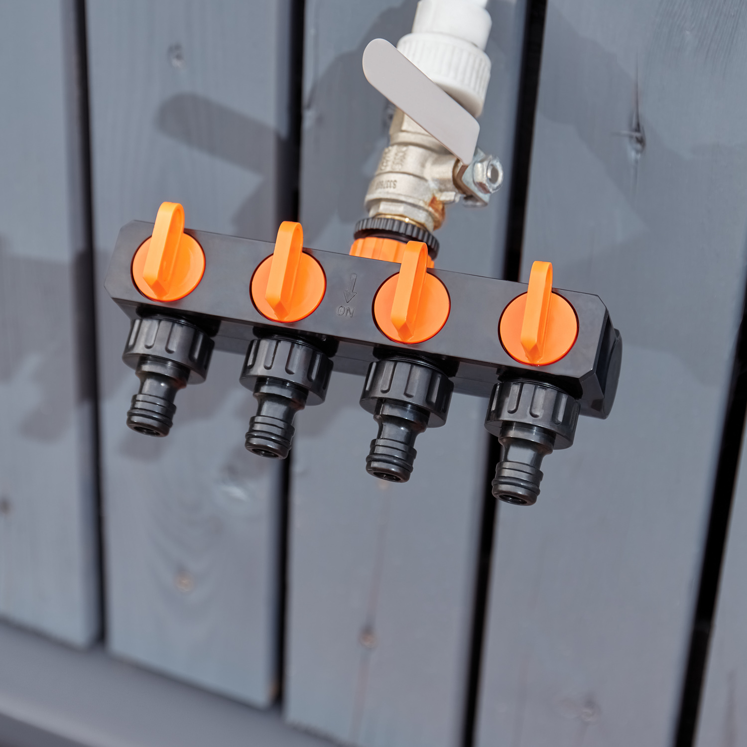 Разветвитель для шланга на 4 канала 1/2"-3/4" - фото 6