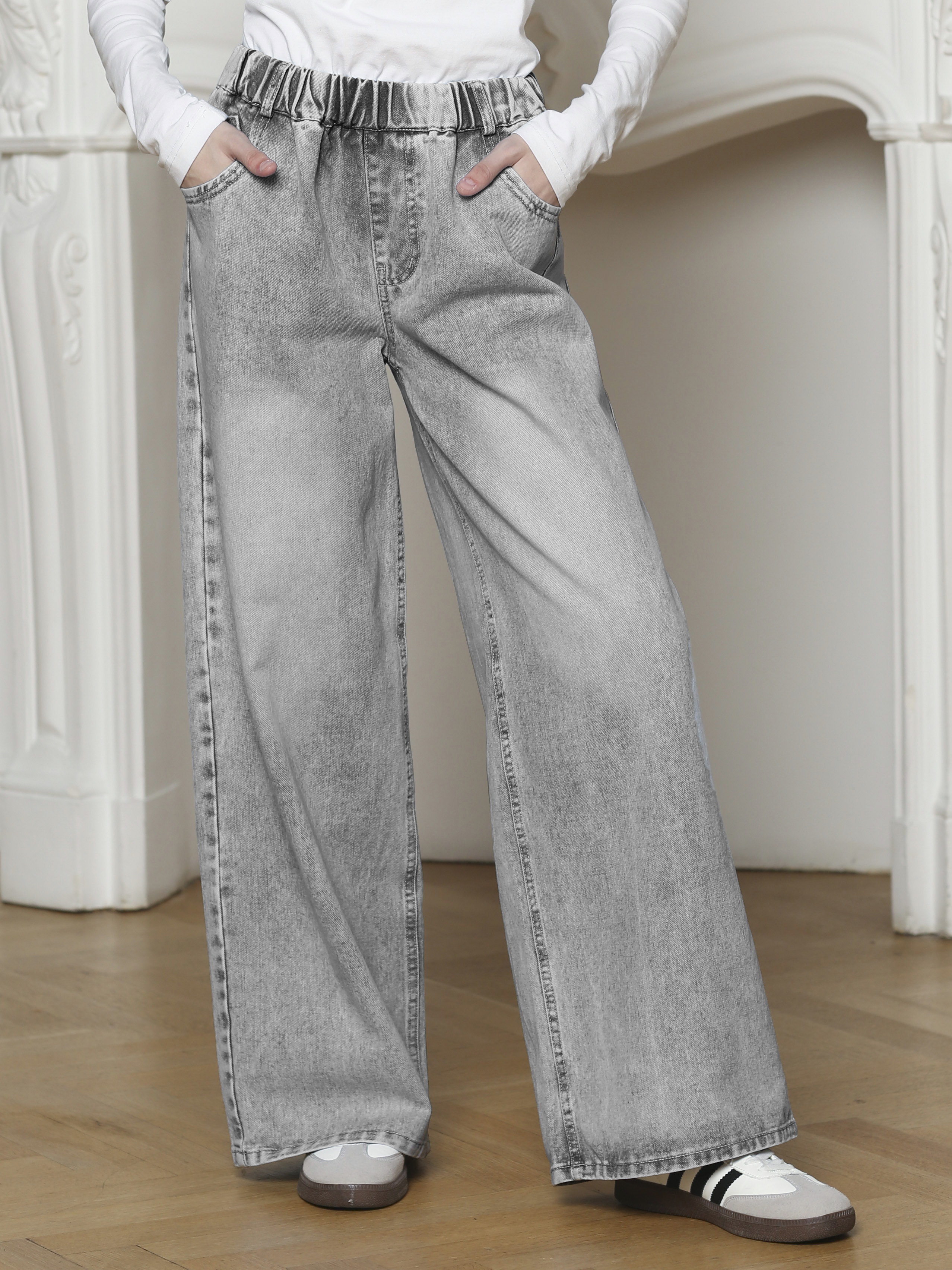 Джинсы-палаццо СИНИЙ МИР R256B-IL - фото 3