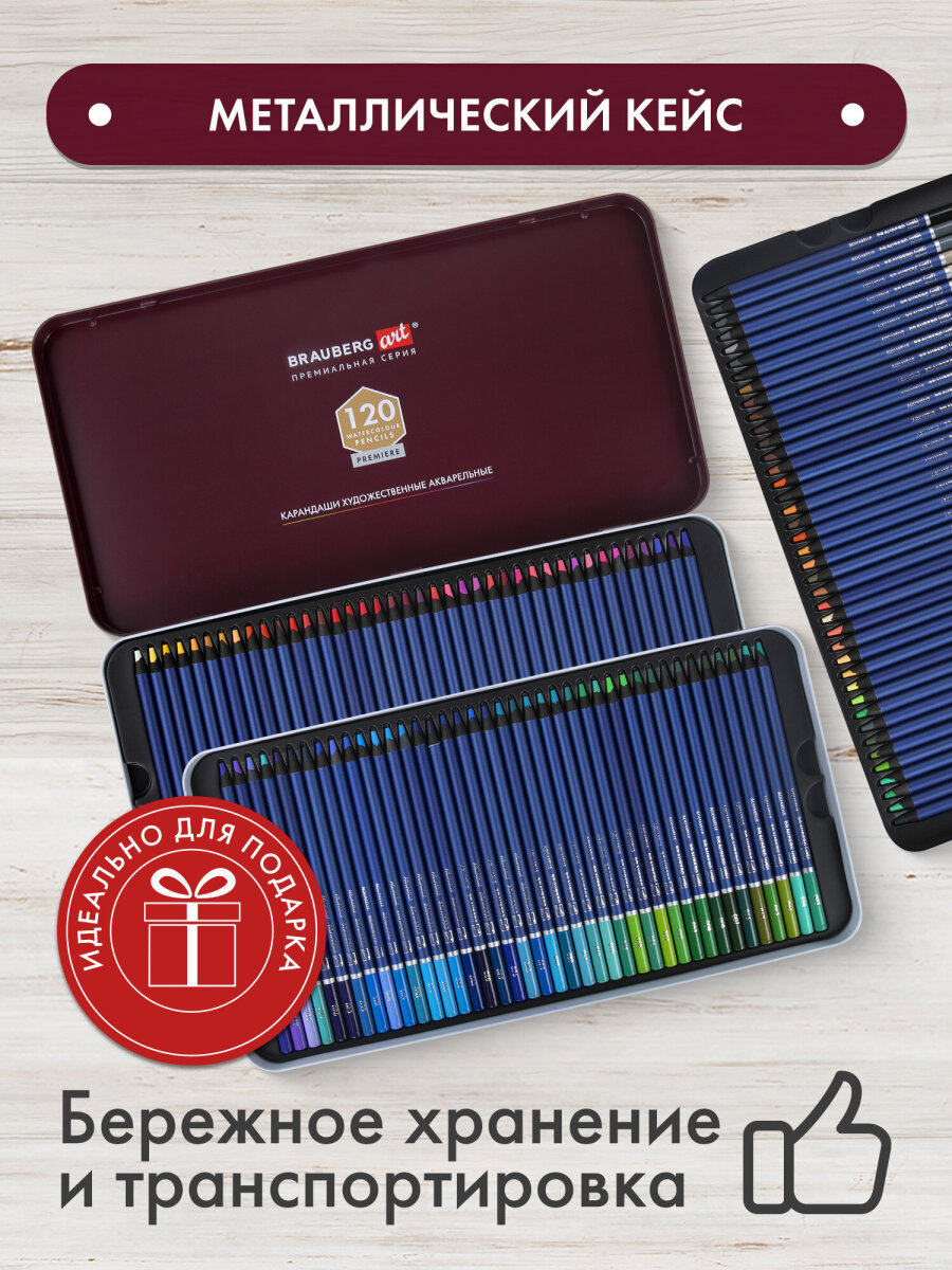 Карандаши акварельные Brauberg 120 шт. - фото 5