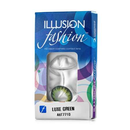 Контактные линзы ILLUSION fashion luxe green на 1 месяц -0.00/14.5/8.6 2 шт.