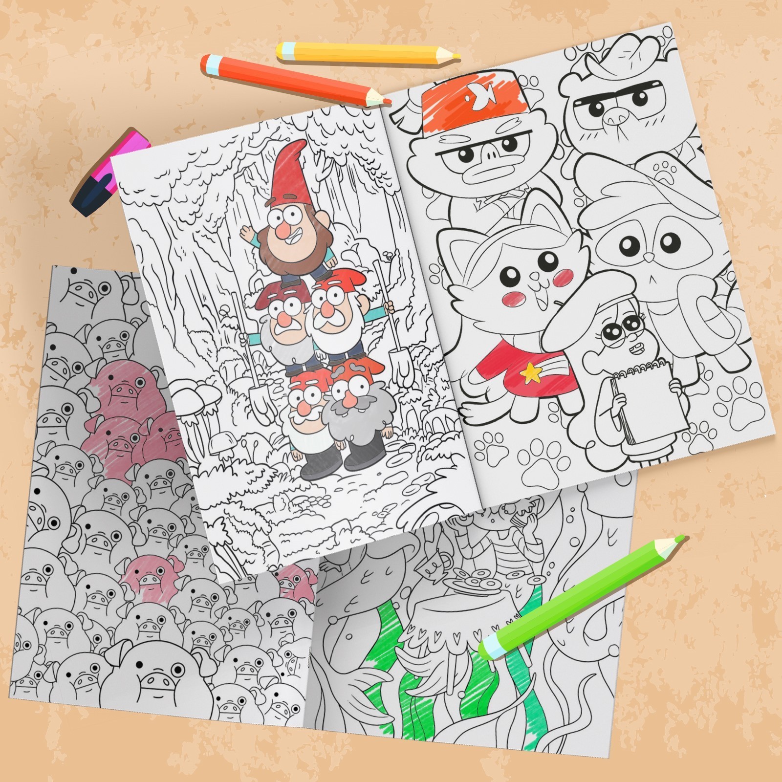 Раскраска Disney Один день в Гравити Фолз 16 стр А4 Гравити Фолз - фото 3