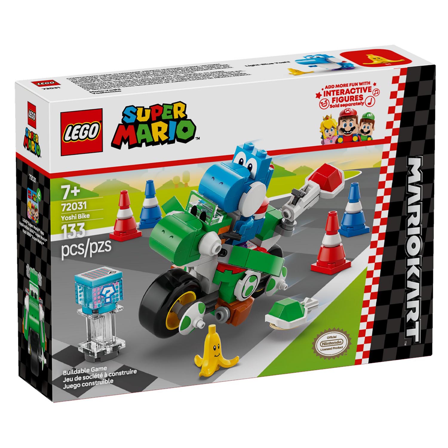 Конструктор LEGO Super Mario Марио Карт - Мотоцикл Йоши блочный - фото 8