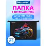 Папка для труда Brauberg неоновый дрифт А4