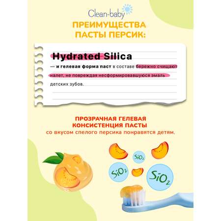 Зубная паста Clean-baby с фтором клубника
