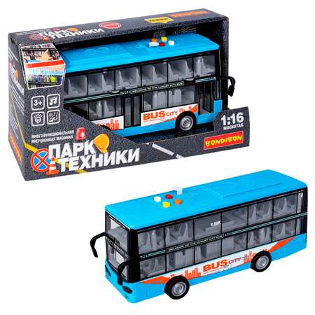 Автобус Bondibon Инерционная машинка свет звук 1:16