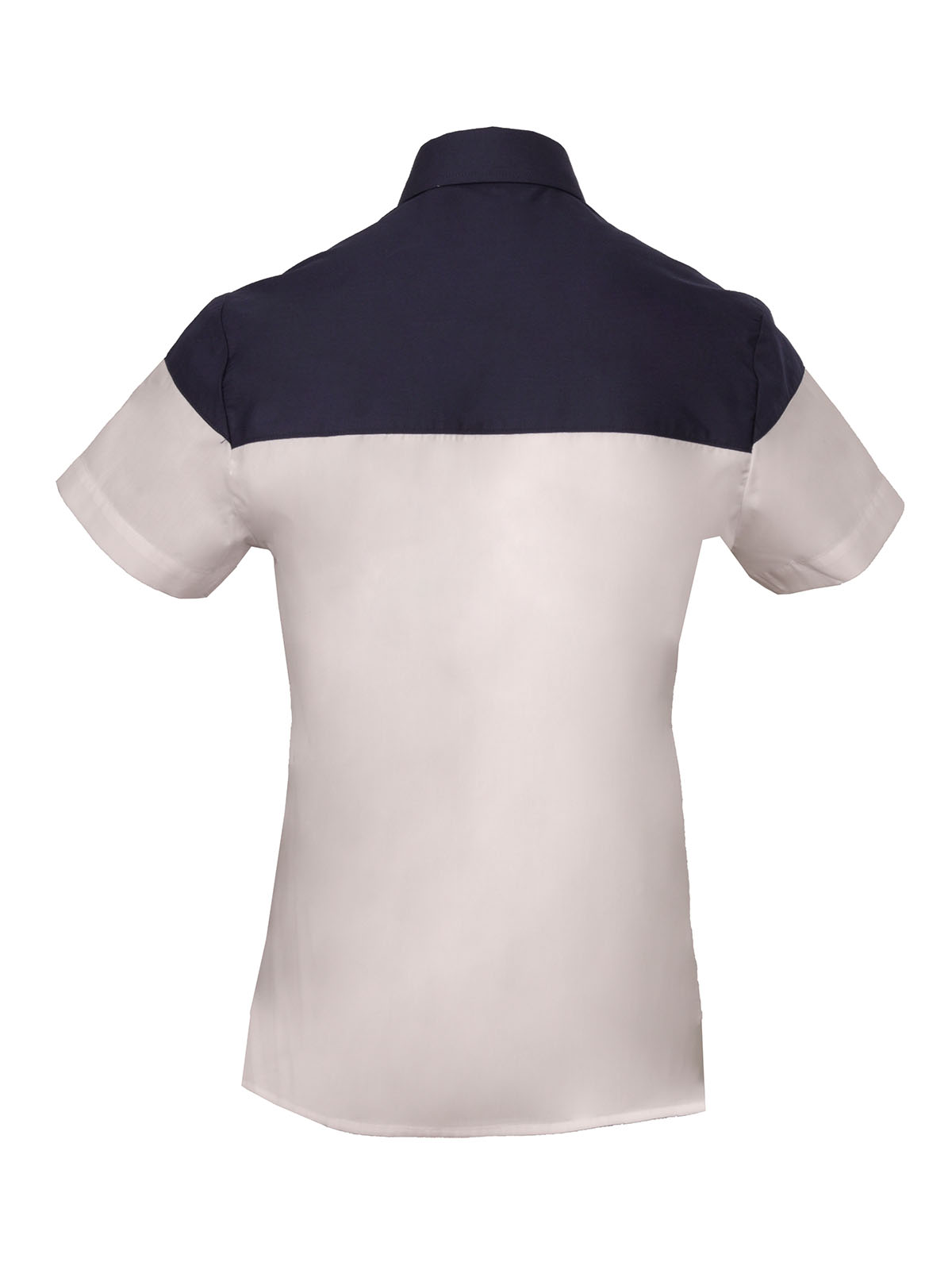 Рубашка Sky Lake 2300 PREMIUM SLIM FIT кор.рукав бело-синий - фото 2