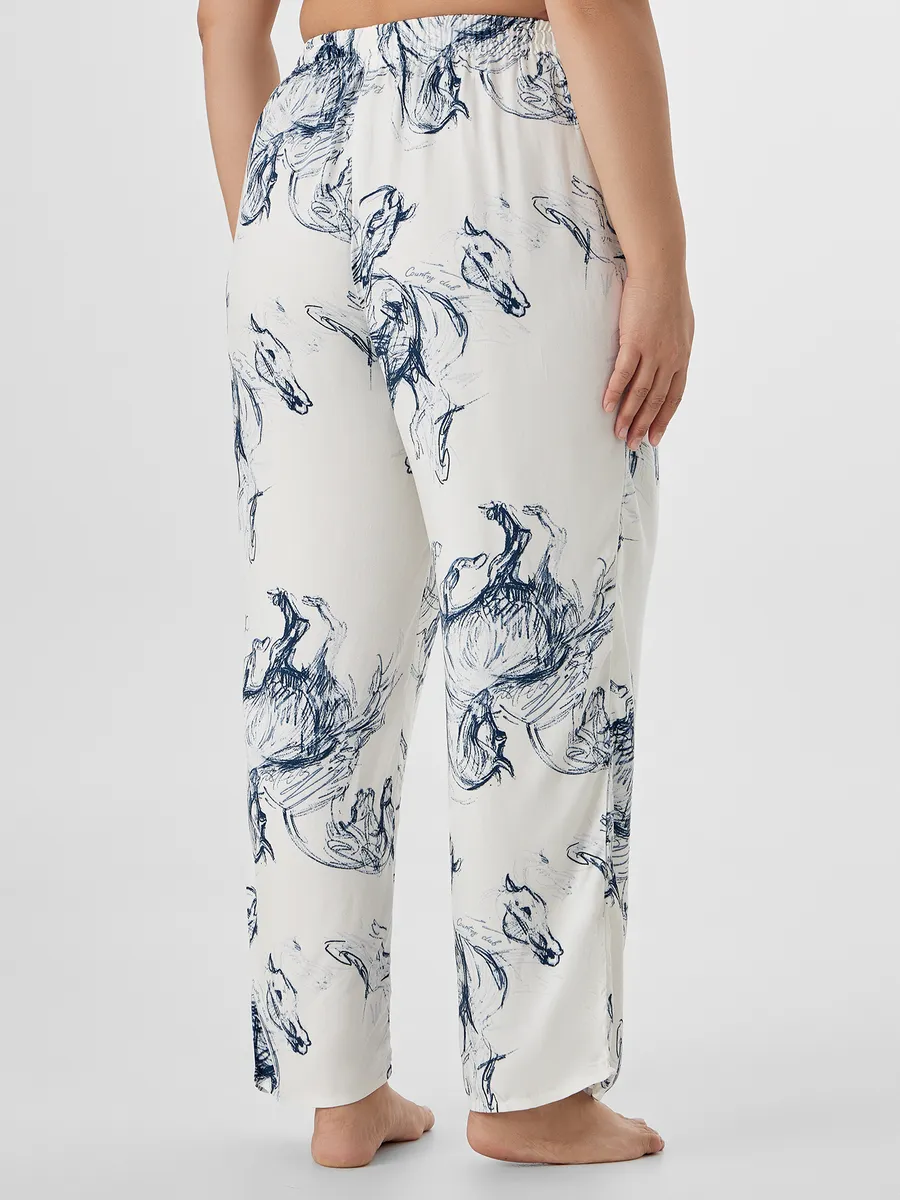 Пижама Mark Formelle (Марк Формэль) 592541/молочный +лошади на молочном - фото 13