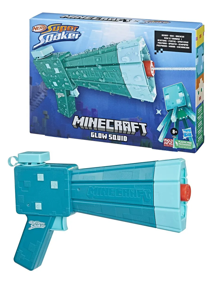 Бластер водный Nerf Super Soaker Minecraft - фото 1