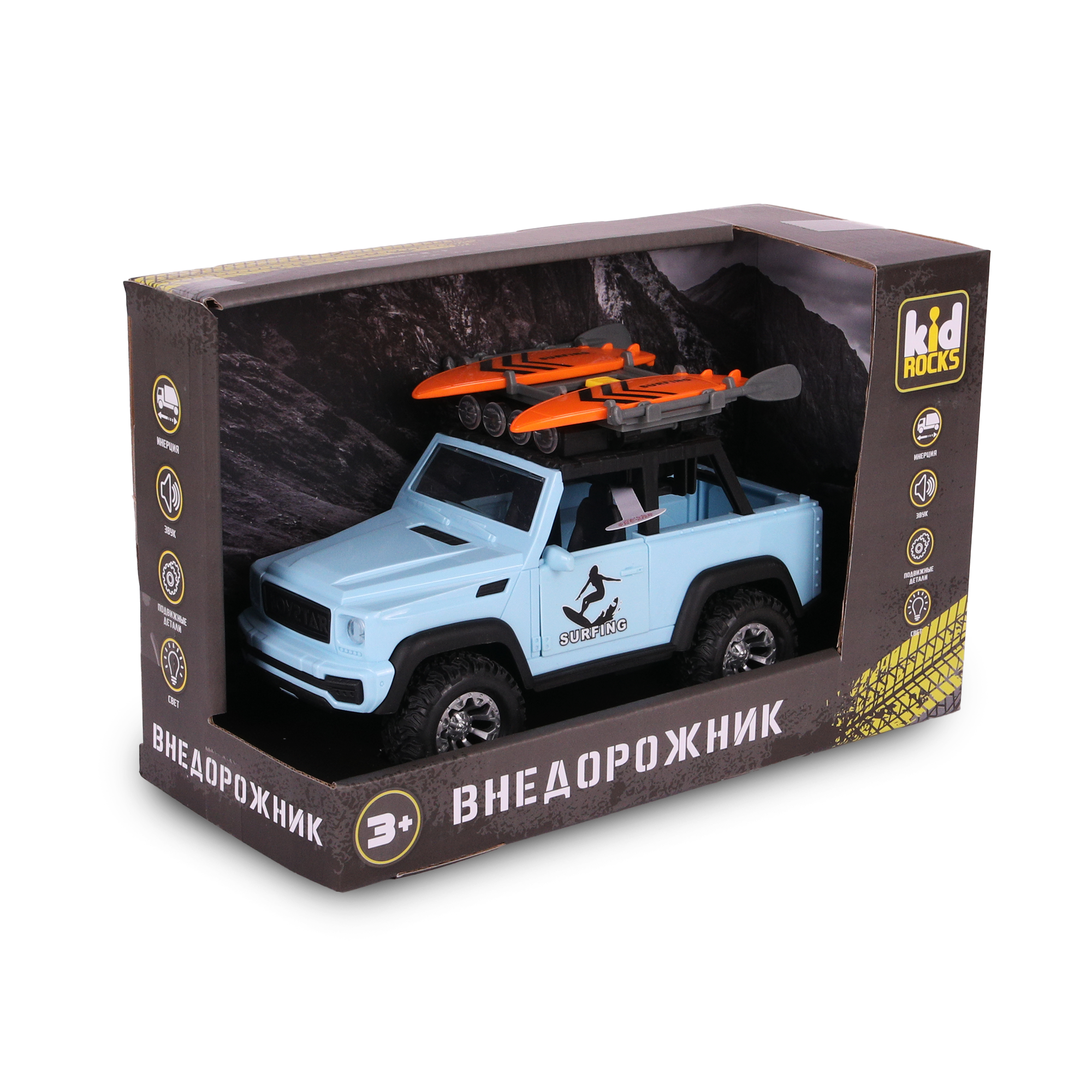 Автомобиль Kid Rocks внедорожник со светом и звуком 1:18 AB-2138 - фото 2