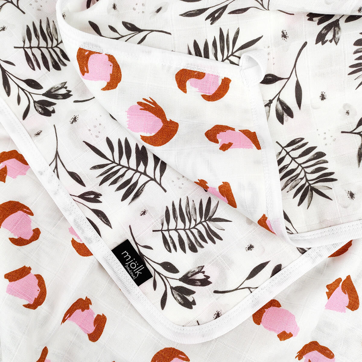 Одеяло Mjolk Цветы 80 x 80 см муслин - фото 3