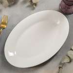 Блюдо сервировочное MAGISTRO фарфоровое овальное белое 30 5×20×3 см