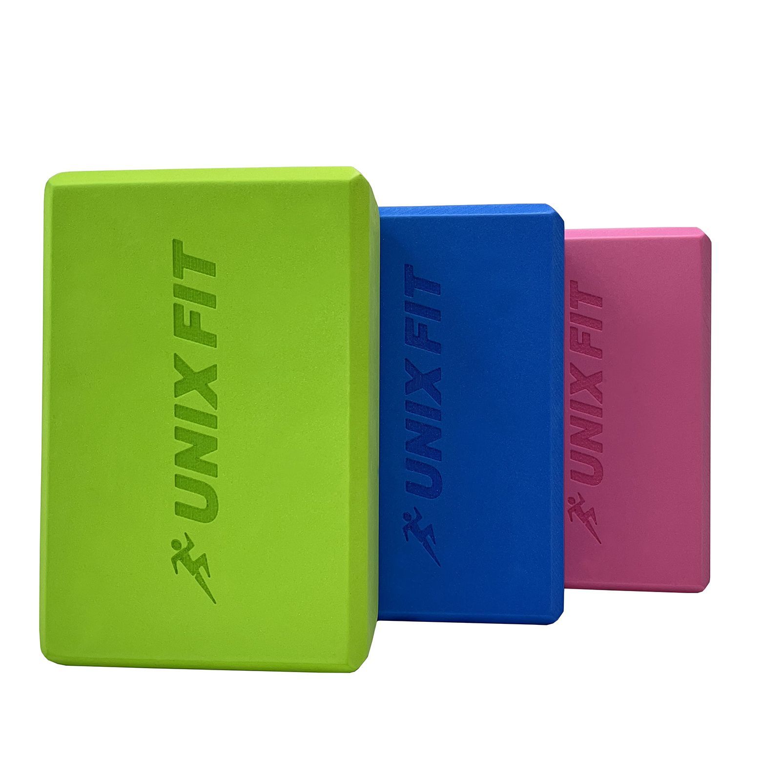 Блок для йоги и фитнеса UNIX Fit 200g зеленый 23х15х7 см 1 шт - фото 11