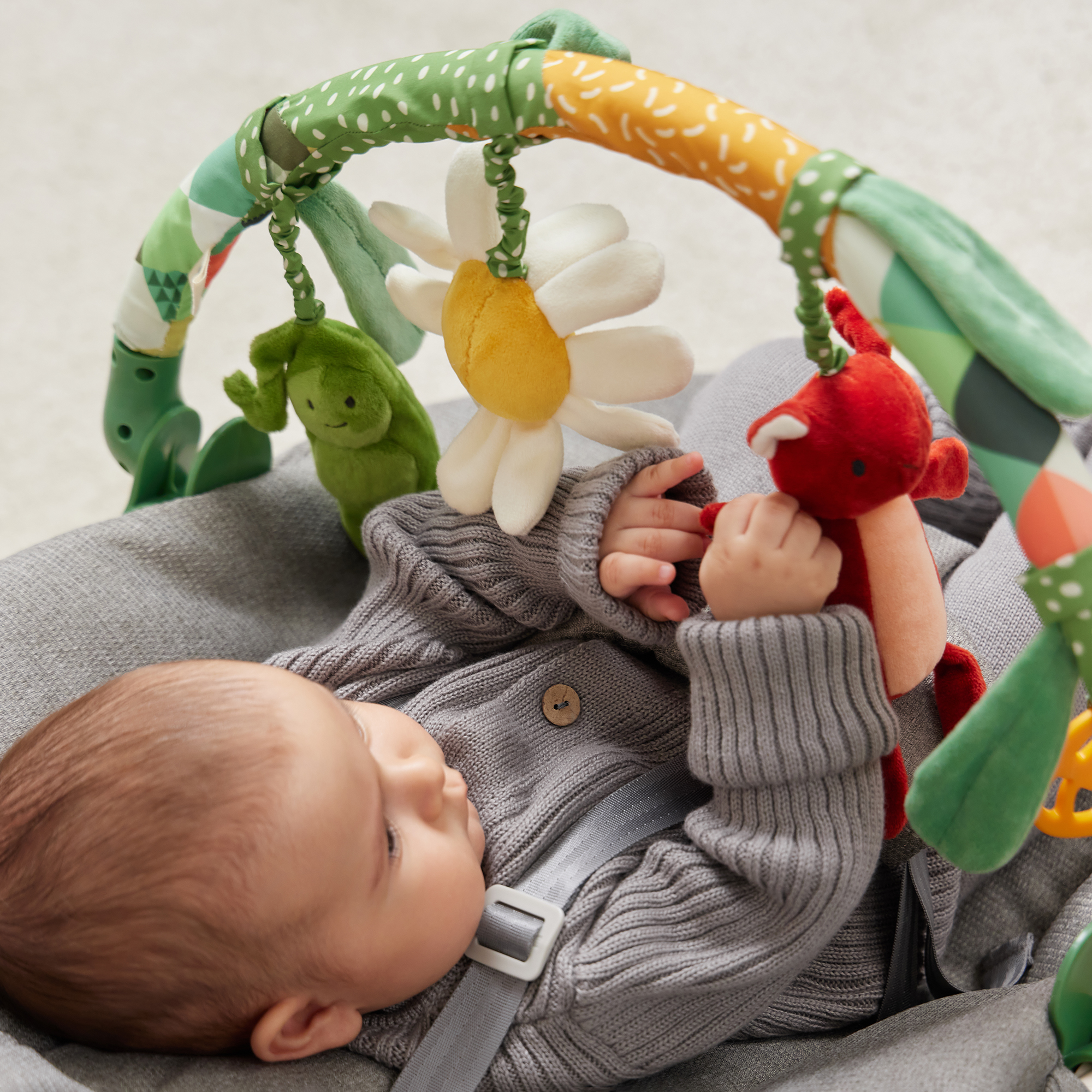 Шезлонг Happy Baby Hammy серый - фото 14