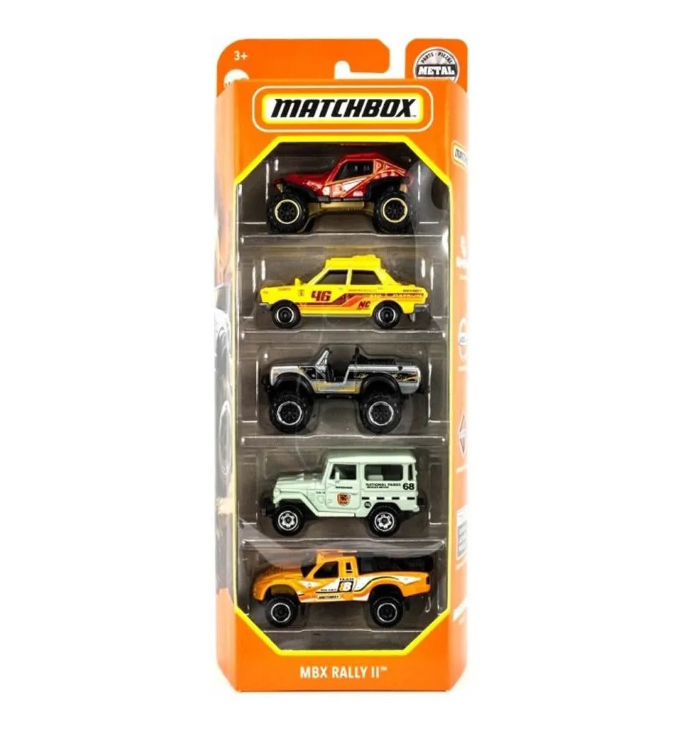 Игровой набор Matchbox MBX Rally II 5шт C1817 - фото 1
