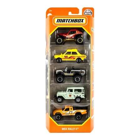 Игровой набор Matchbox MBX Rally II 5шт