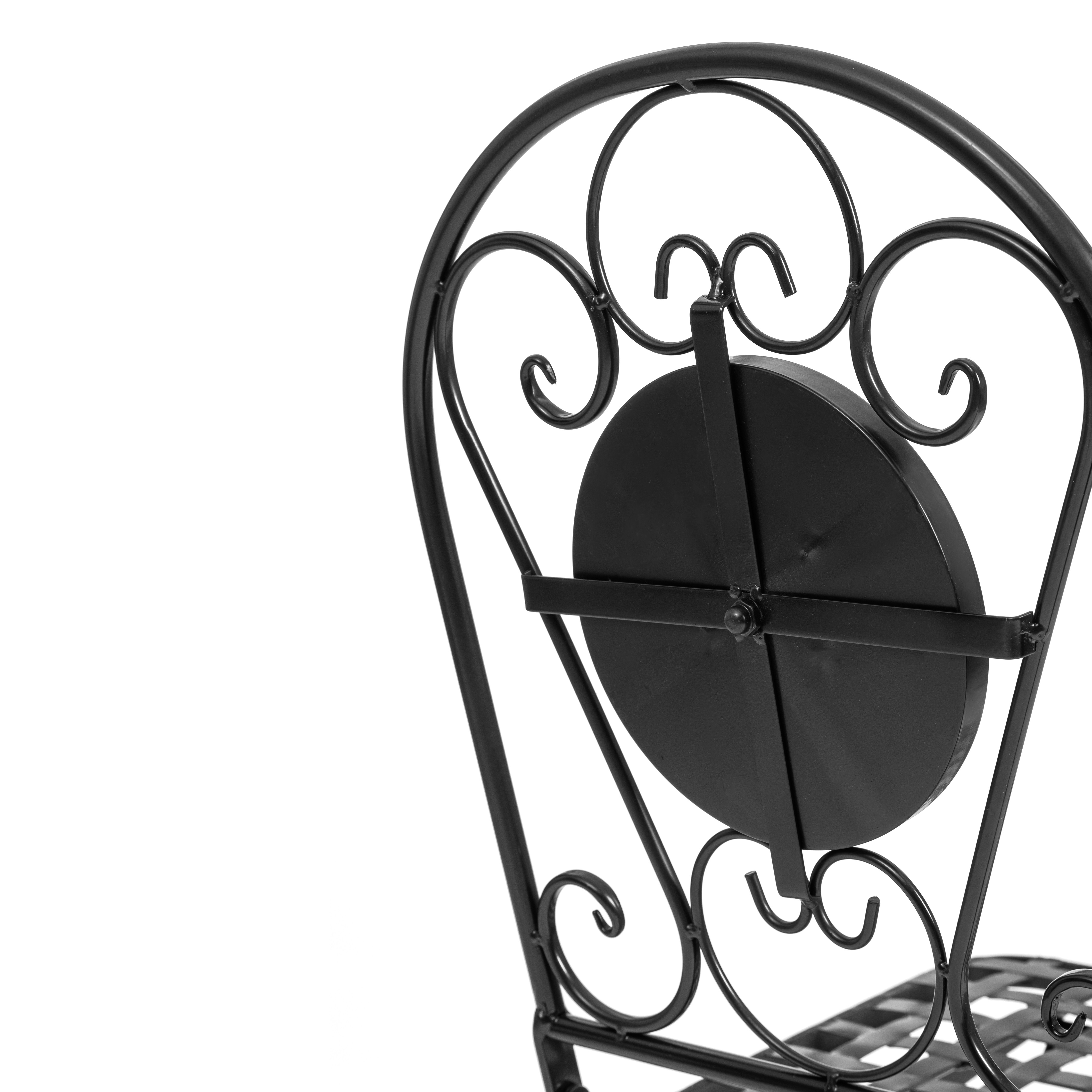 Комплект садовых стульев TETCHAIR Виченза, складные, металл, 36х35х91см, черный/плитка "астра" - фото 10