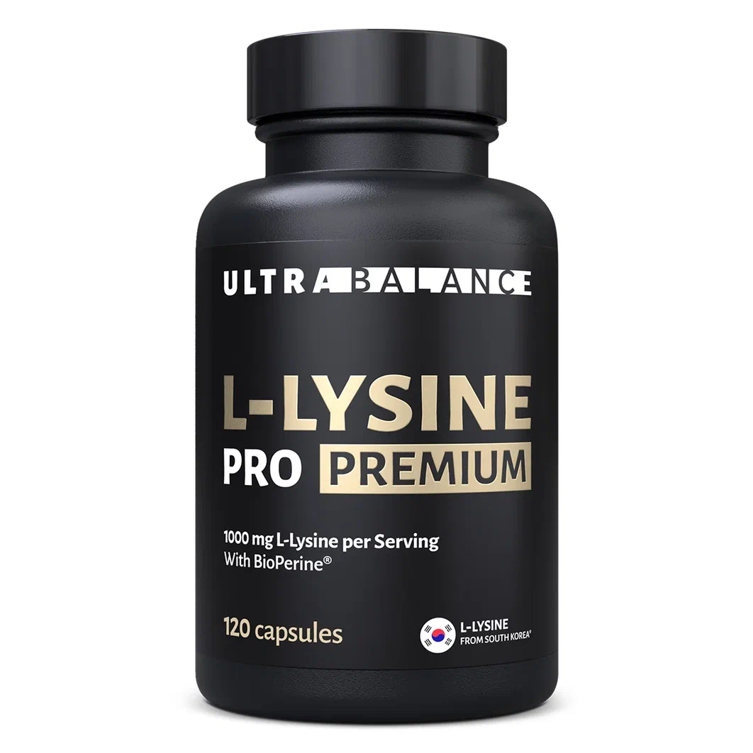 L-Лизин 1000 мг UltraBalance аминокислота для кожи, волос и ногтей, суставов и иммунитета, 120 капсул - фото 1
