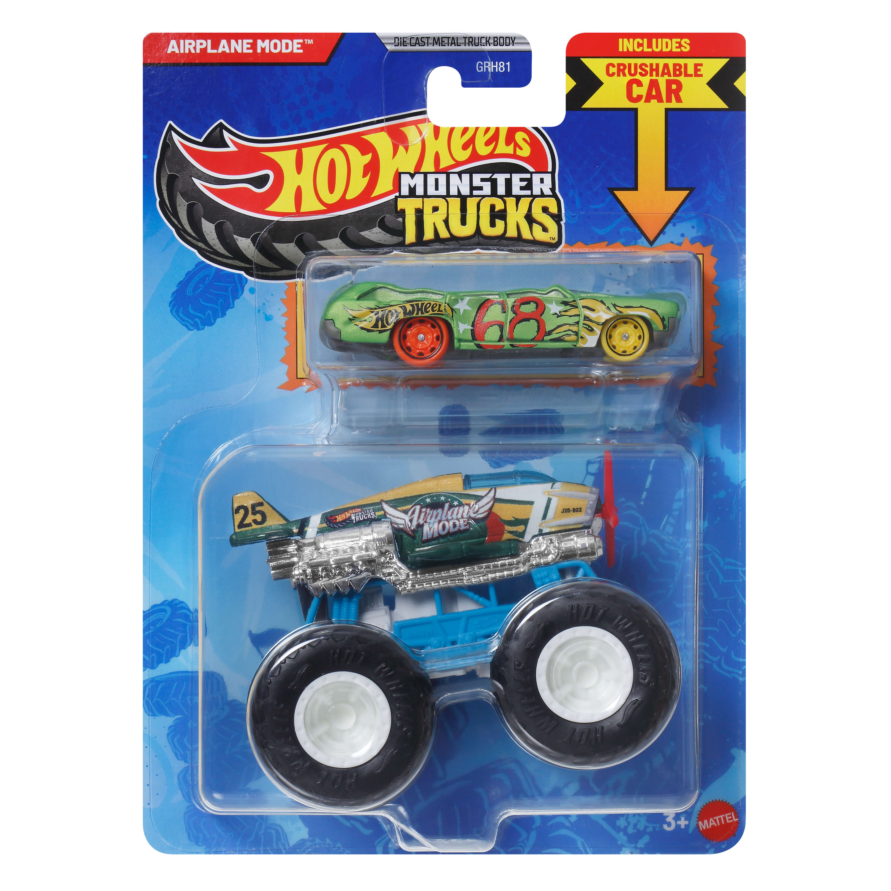Монстр-трак Hot Wheels Airplane mode GRH81/JJT53 - фото 1