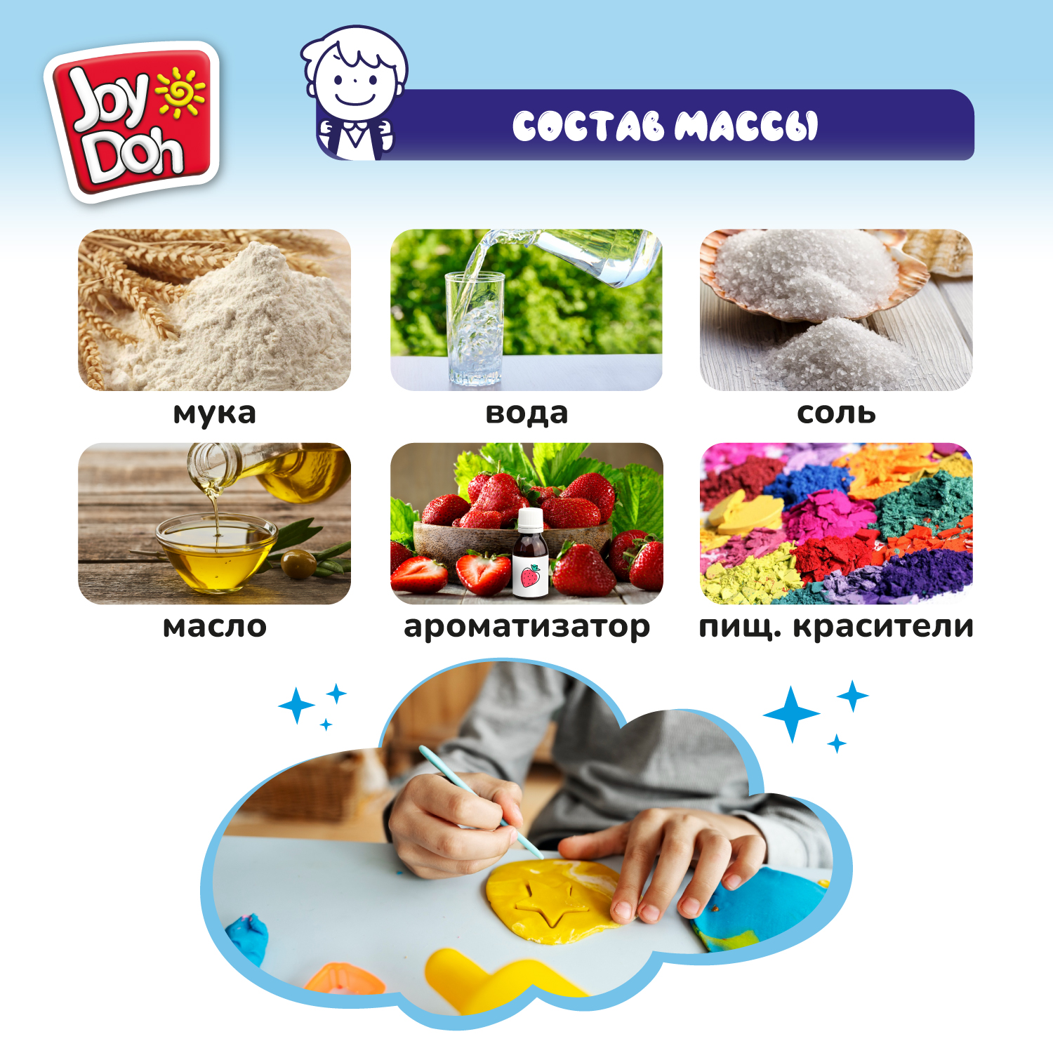 Масса для лепки Joy-Doh Большая стройка 4 цв. - фото 13